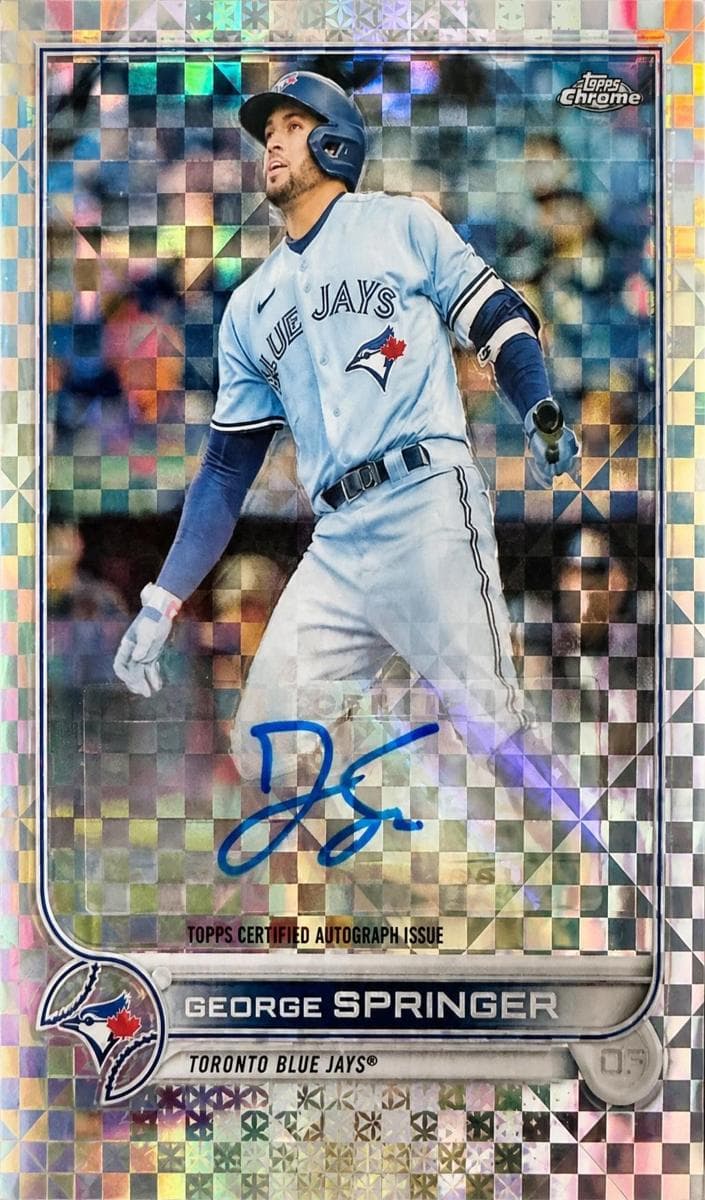 George Springer 2022 topps Topps Chrome Update