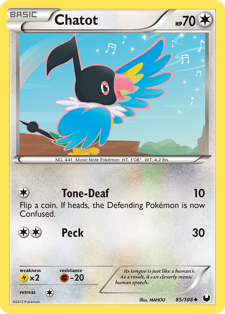 Chatot 2012 Pokemon Dark Explorers
