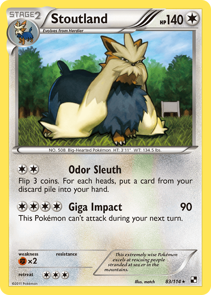 Stoutland 2011 Pokemon