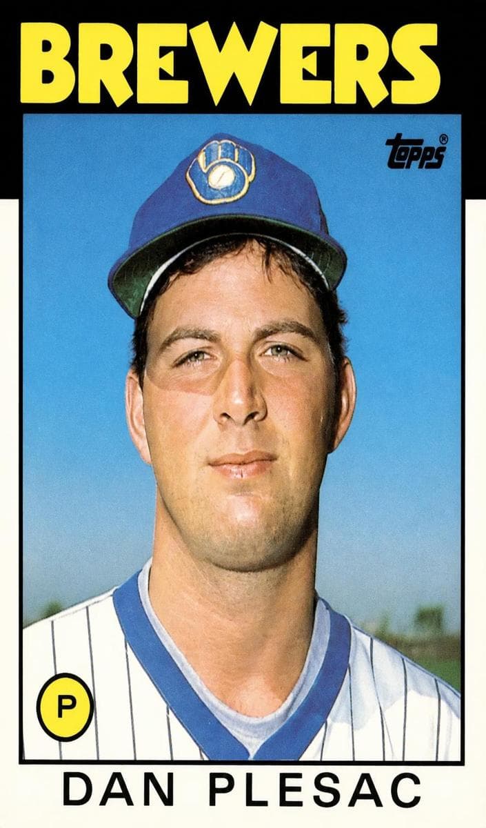 Dan Plesac 1986 topps