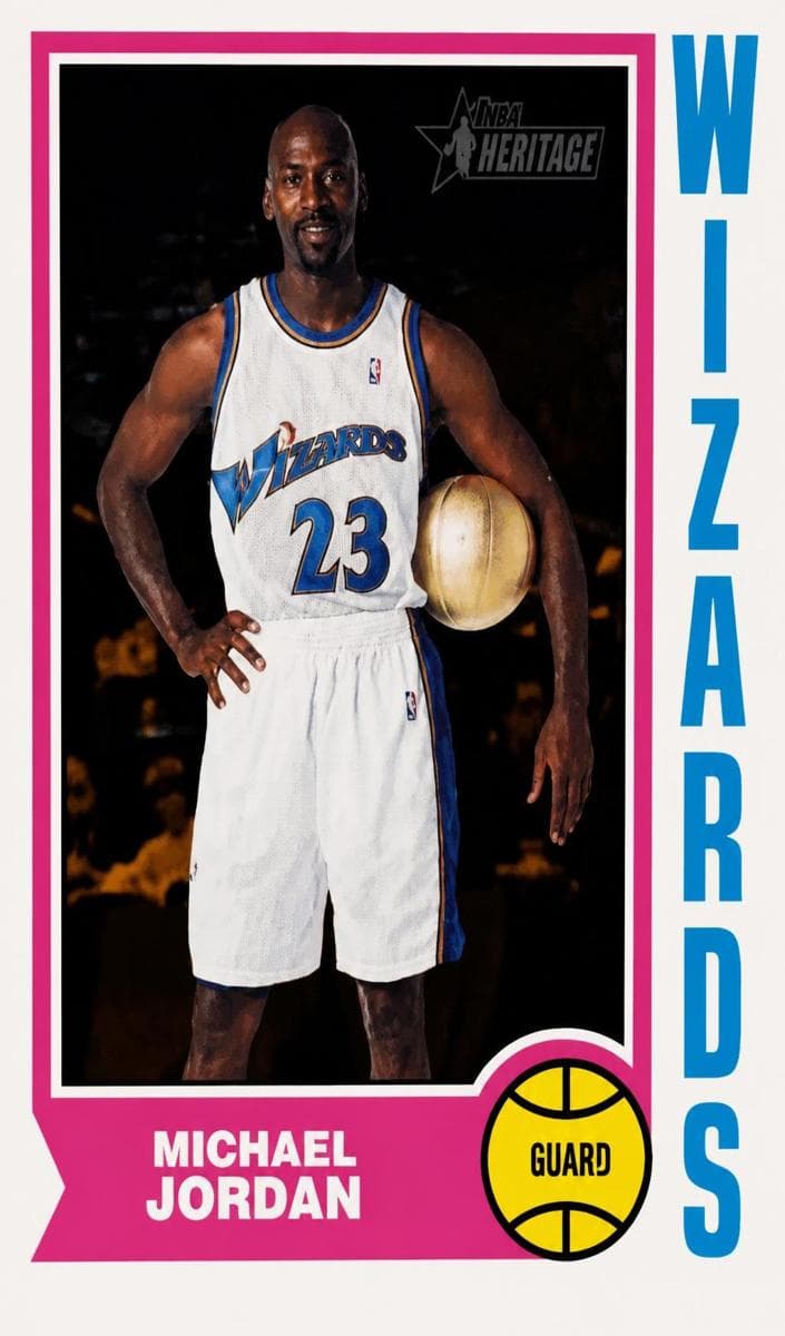 Michael Jordan 2001 topps Heritage