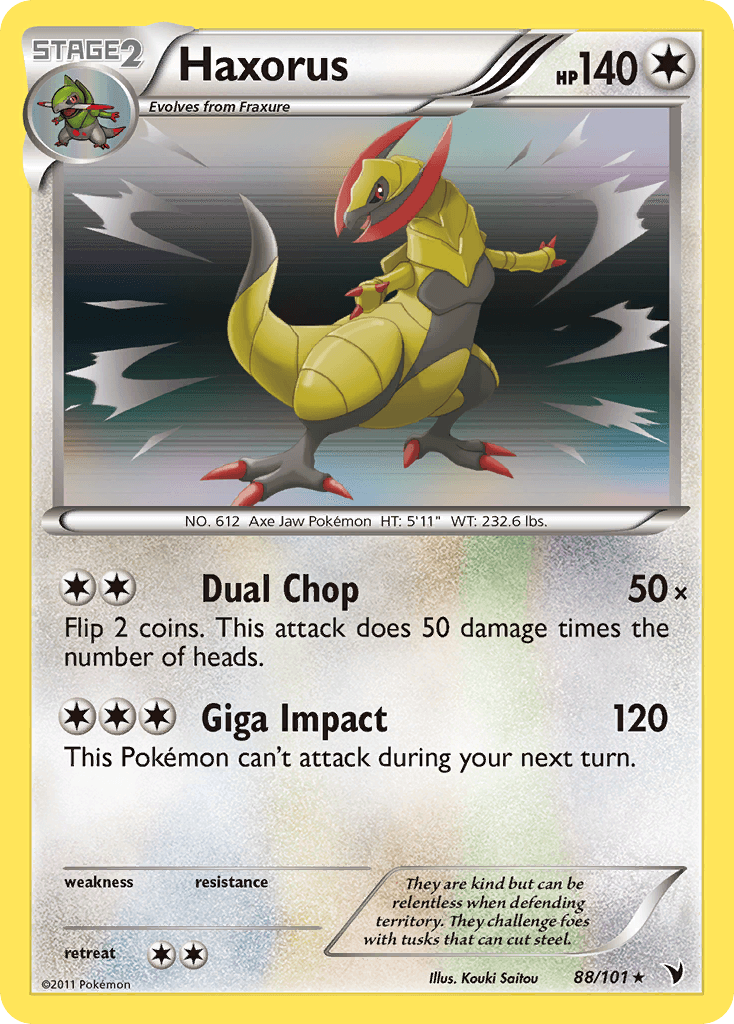 Haxorus 2011 Pokemon Noble Victories