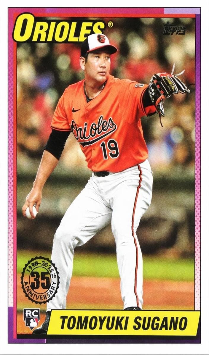 Tomoyuki Sugano 2025 topps Update 1990 Topps
