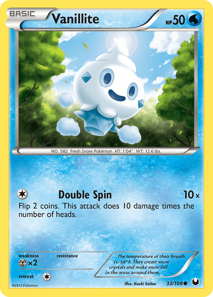 Vanillite 2012 Pokemon Dark Explorers