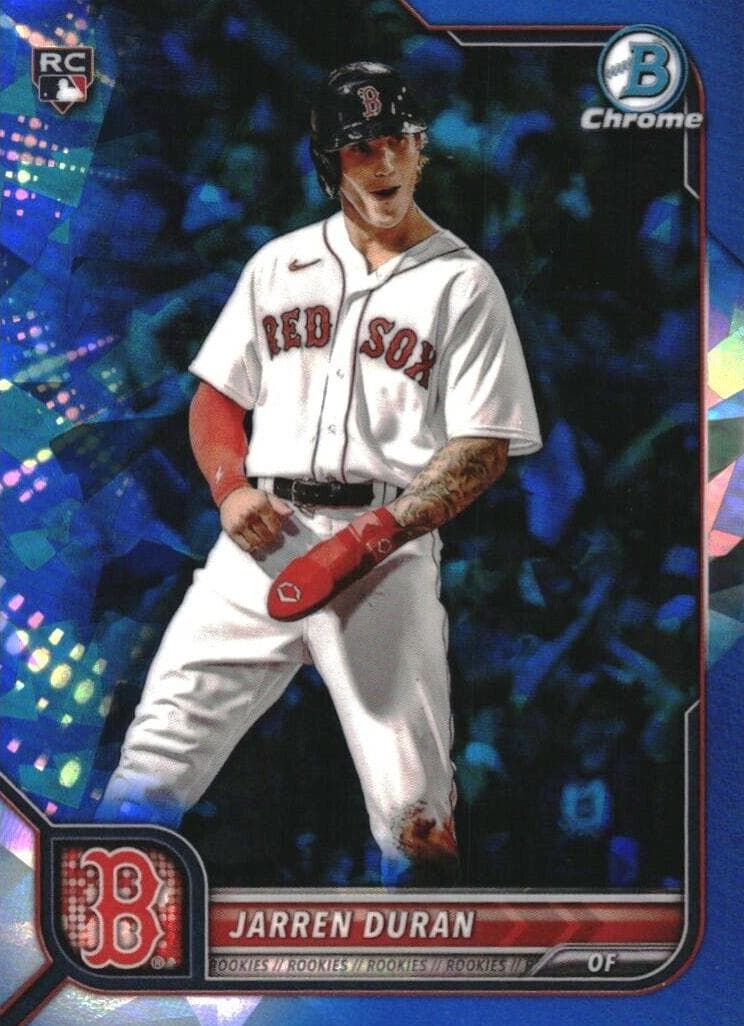 Jarren Duran 2022 bowman Bowman Chrome Sapphire Edition
