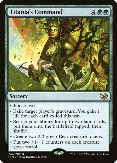Titania's Command 2022 Magic: The Gathering Brother's War
