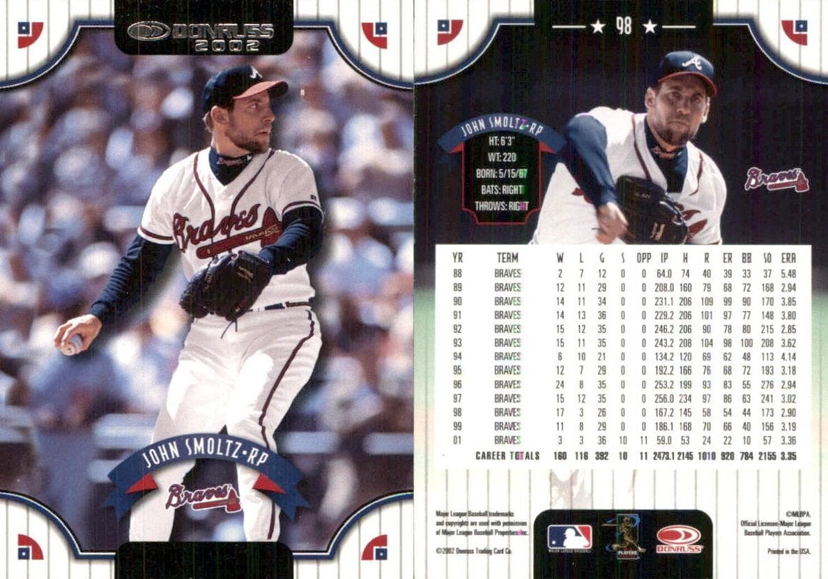 John Smoltz 2002 panini Donruss