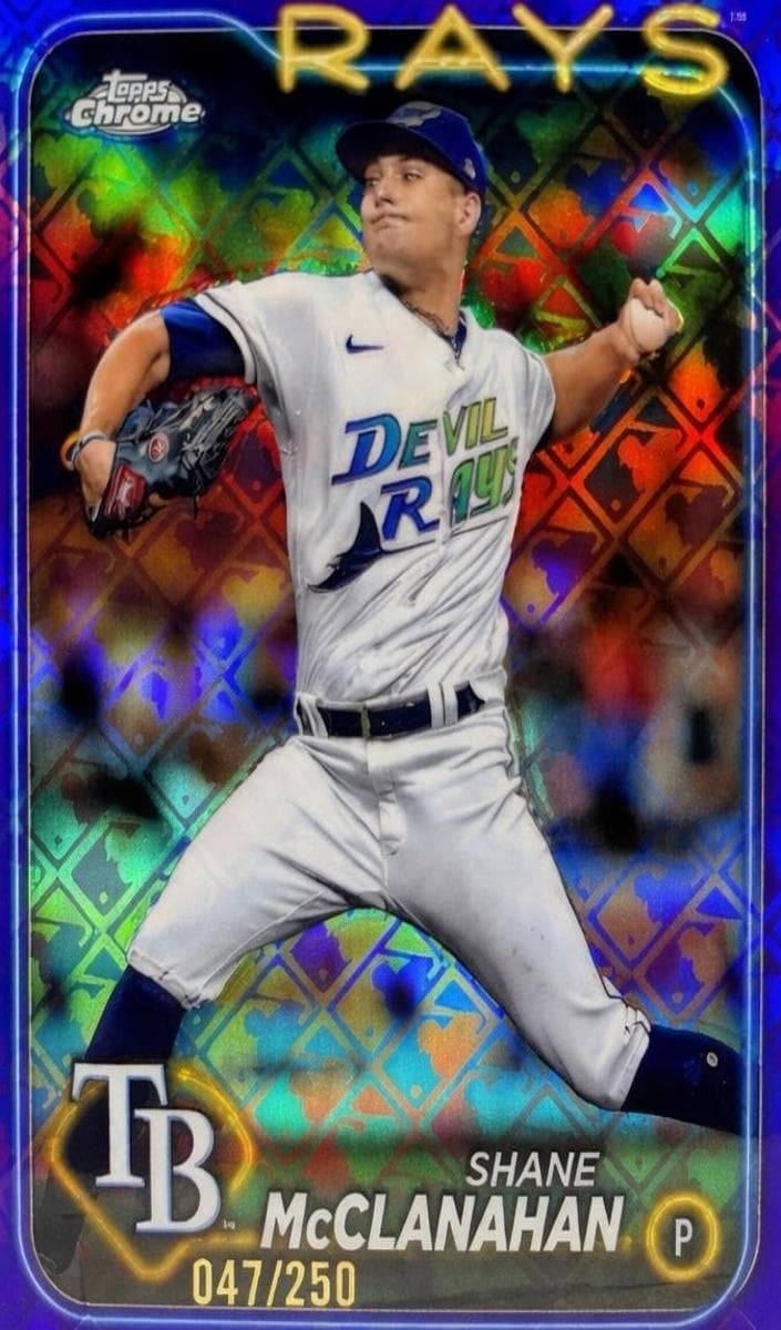 Shane McClanahan 2024 topps Topps Chrome Logofractor Edition