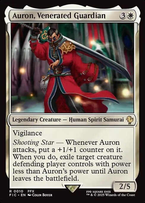 Auron, Venerated Guardian 2025 Magic: The Gathering Final Fantasy Commander