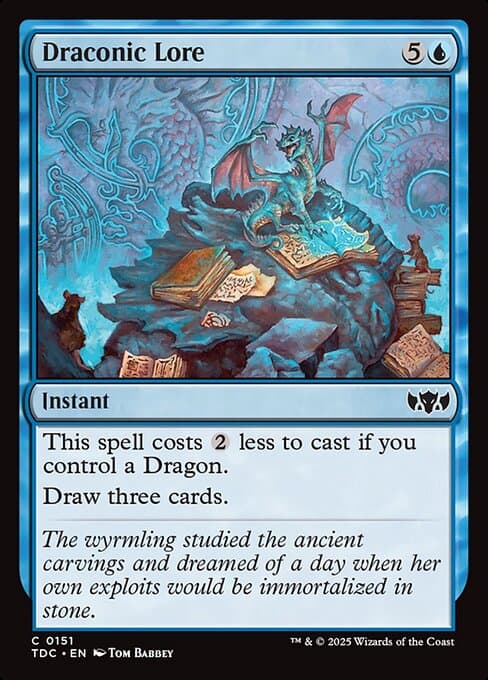 Draconic Lore 2022 Magic: The Gathering Commander Legends: Battle for Baldur's Gate
