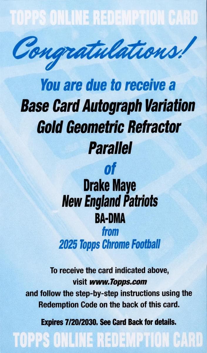 Drake Maye #BA-DMA