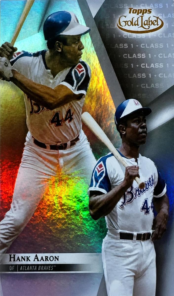Hank Aaron 2018 topps Topps Gold Label