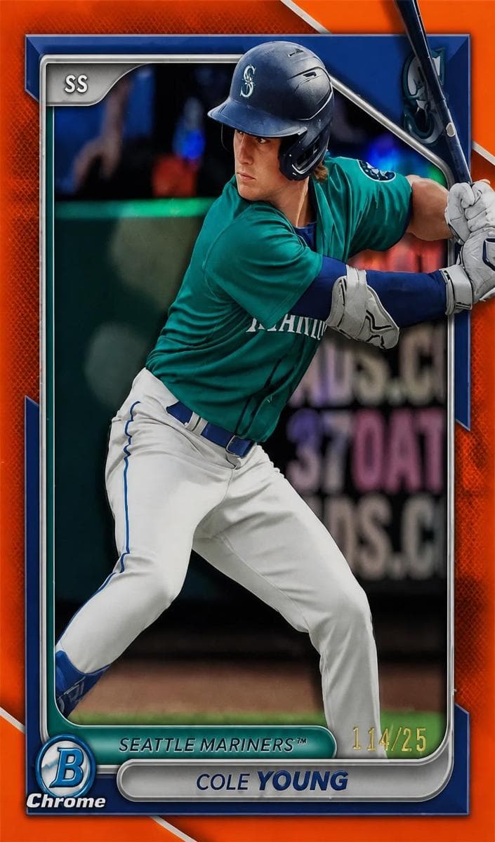 Cole Young 2024 bowman Bowman Chrome Prospects