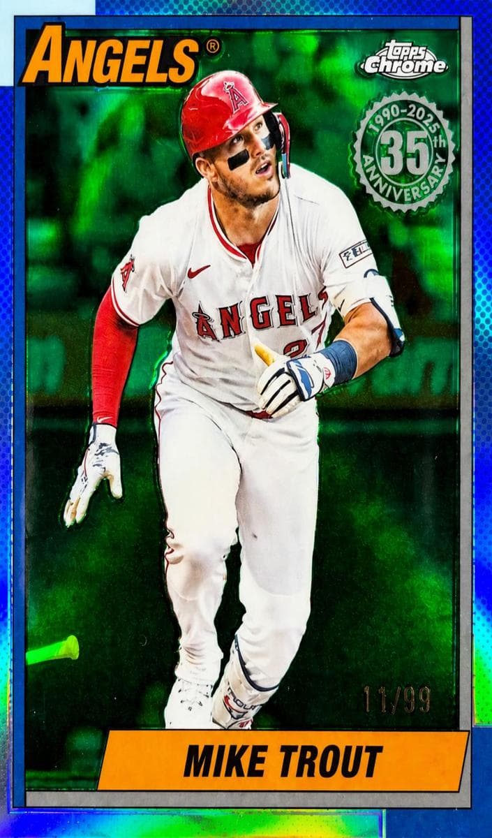 Mike Trout 2025 topps Topps Chrome Update
