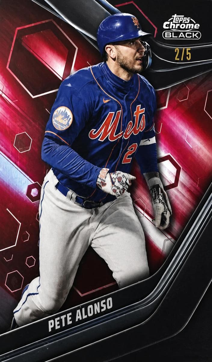 Pete Alonso 2023 topps Topps Chrome Black