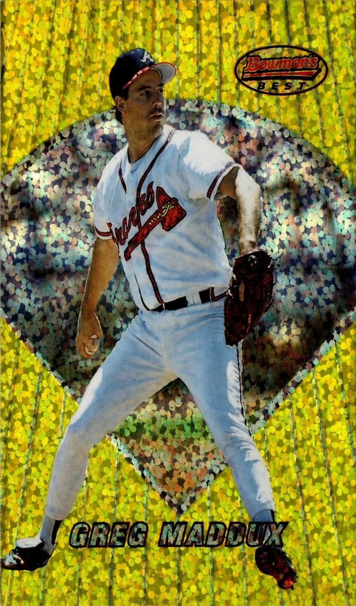 Greg Maddux 1996 unknown Bowman's Best Preview Baseball Atomic Refractor