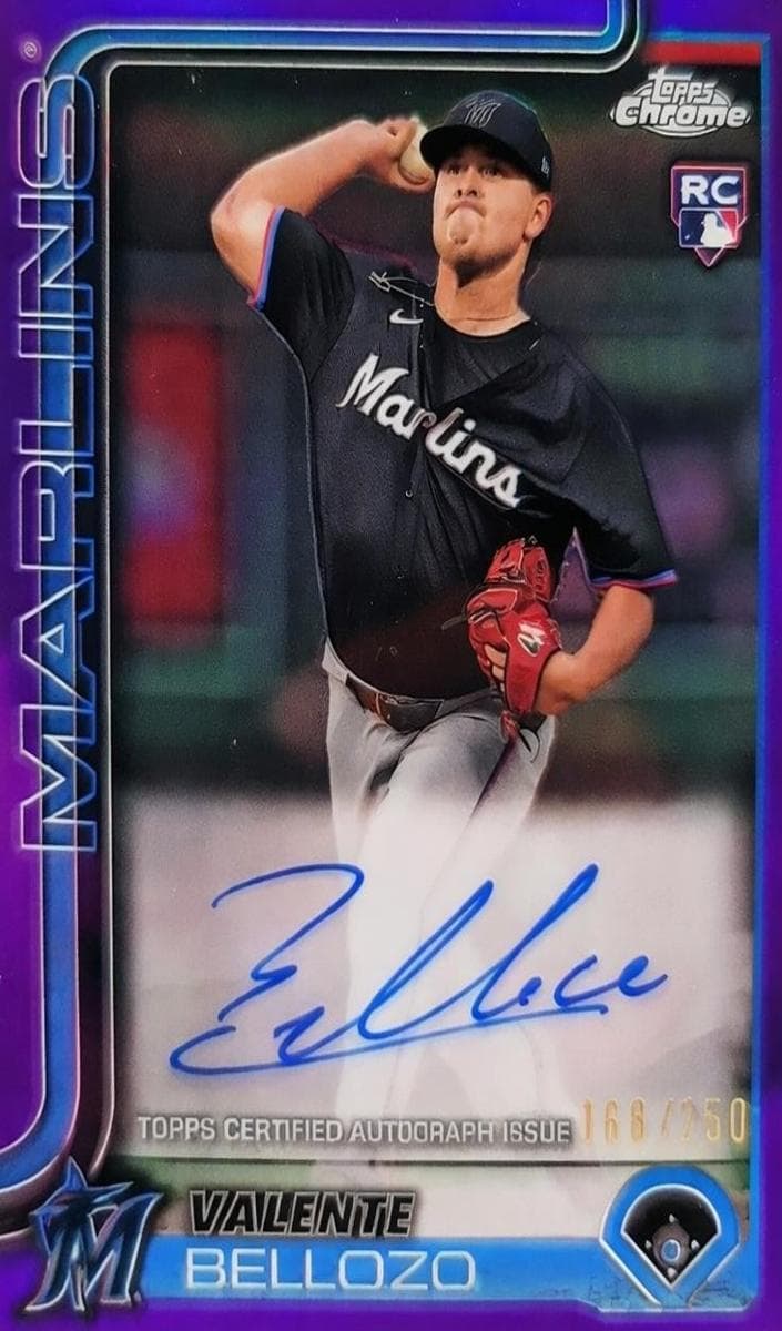 Valente Bellozo 2025 topps Chrome