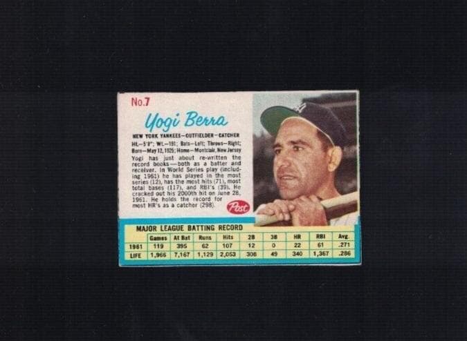 Yogi Berra 1962 unknown