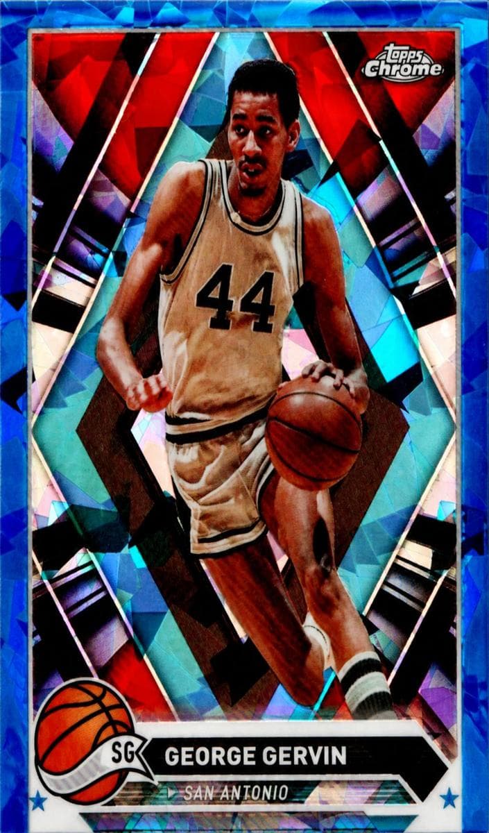 George Gervin 2023 topps Topps Chrome Sapphire Edition