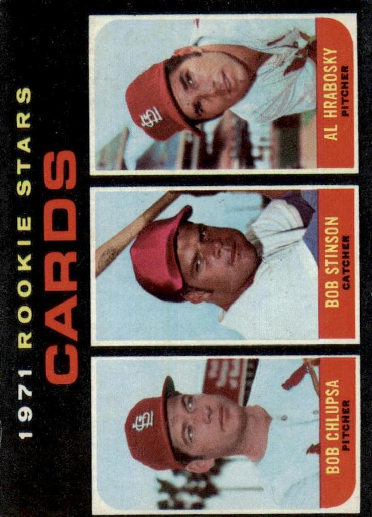 Cards 1971 Rookie Stars (Bob Chlupsa / Bob Stinson / Al Hrabosky) #594