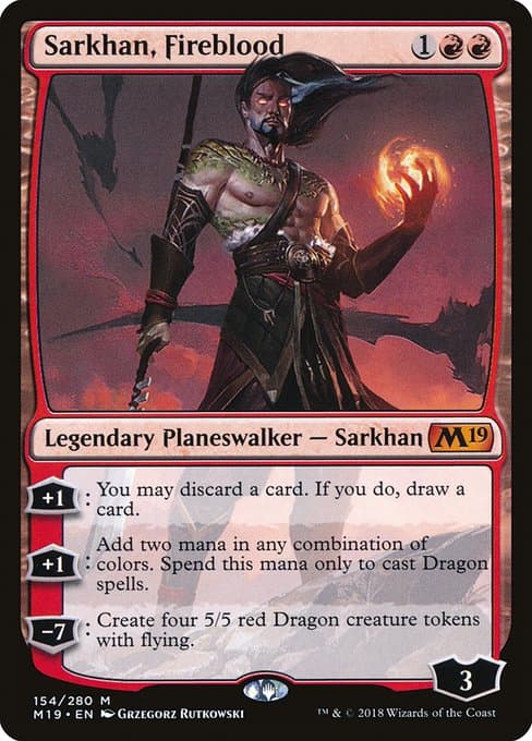 Sarkhan, Fireblood 2018 Magic: The Gathering Core Set 2019