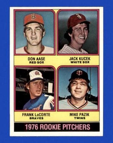 1976 Rookie Pitchers (Don Aase / Jack Kucek / Frank LaCorte / Mike Pazik) #597