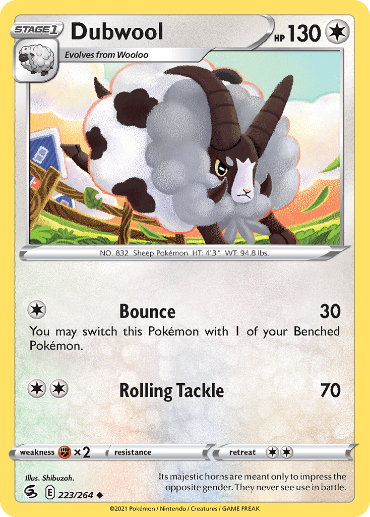Dubwool 2021 Pokemon Shining Fates