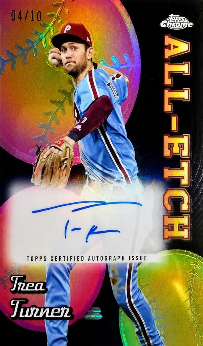 Trea Turner 2024 topps Topps Chrome Black