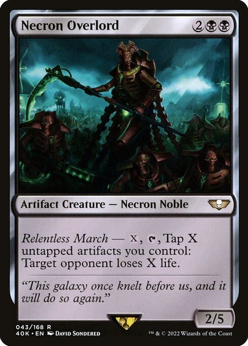 Necron Overlord 2022 Magic: The Gathering Warhammer 40,000