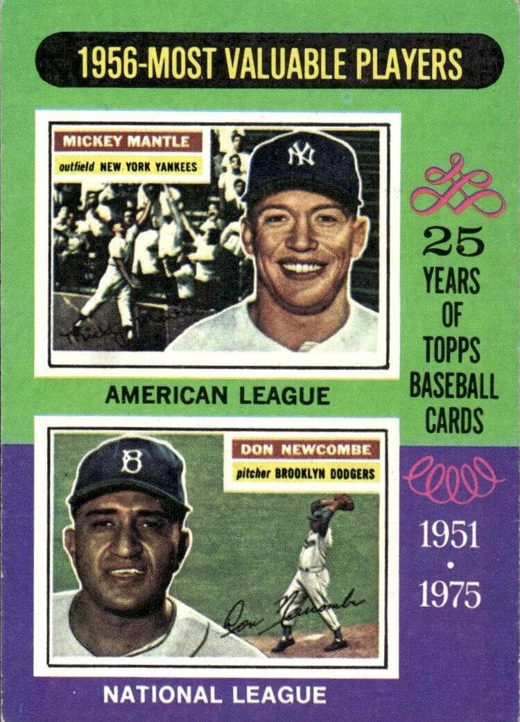 1956 MVPs (Mickey Mantle / Don Newcombe) 1975 topps Topps