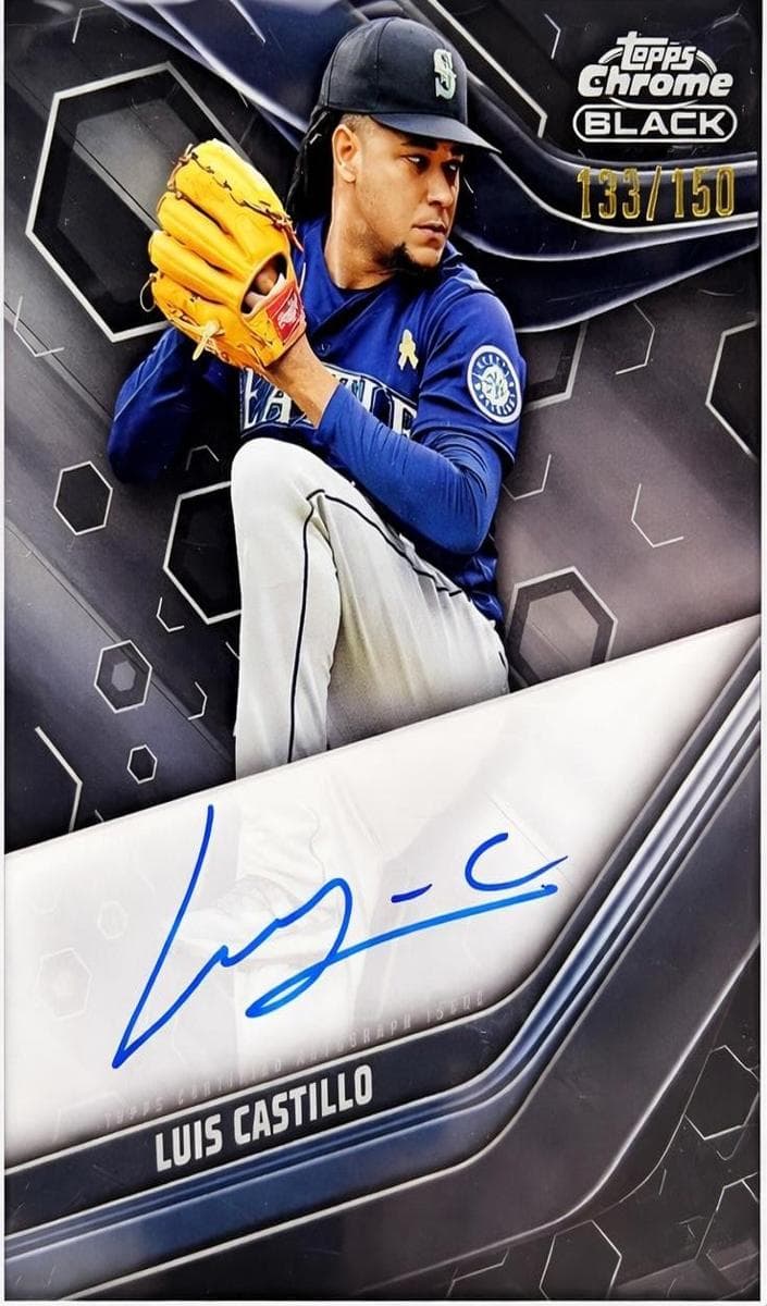 Luis Castillo 2023 topps Topps Chrome Black