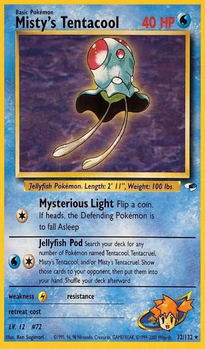 Misty's Tentacool trading card