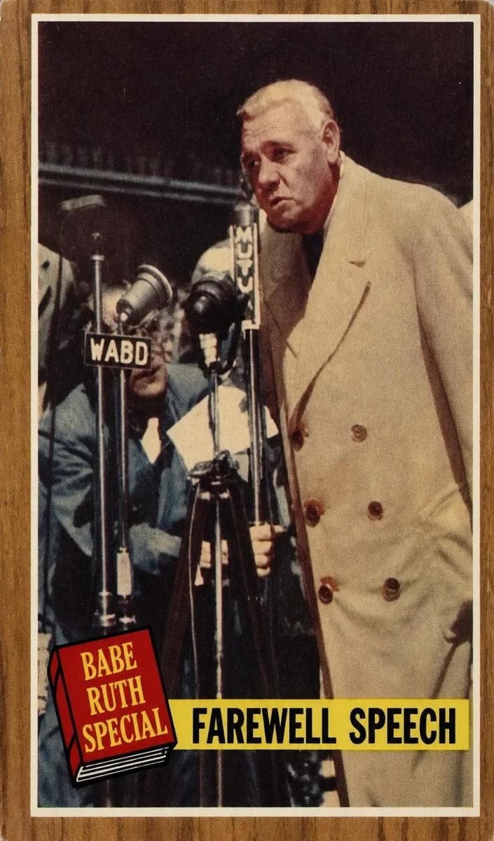Farewell Speech 1962 topps Topps