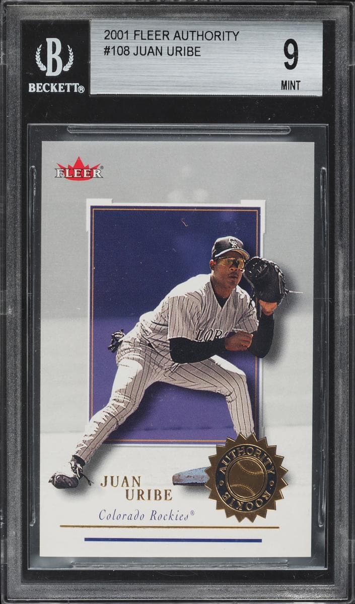 Juan Uribe 2001 fleer Fleer Authority
