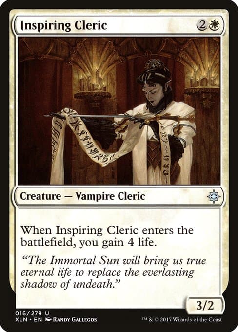 Inspiring Cleric 2017 Magic: The Gathering Ixalan