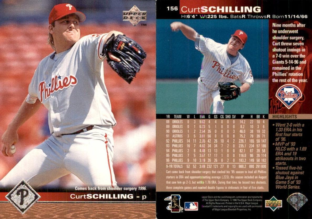 Curt Schilling 1997 upper-deck Upper Deck