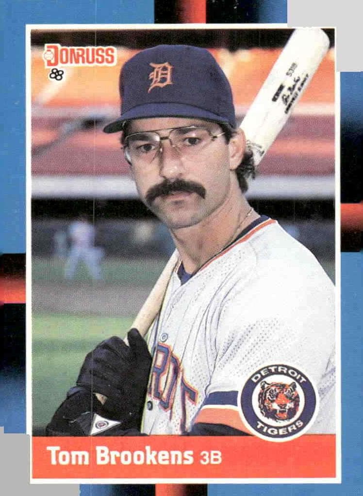 Tom Brookens 1988 panini Donruss