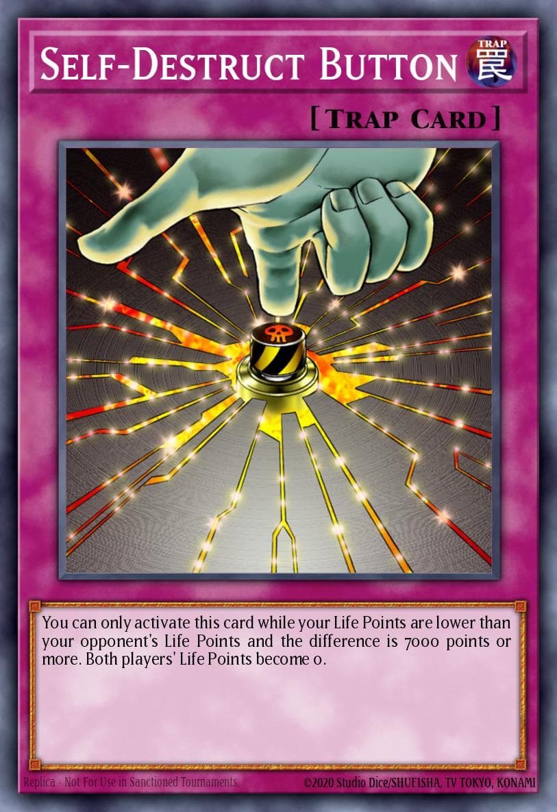 Self-Destruct Button 2003 Yu-Gi-Oh! Japanese Invader of Darkness