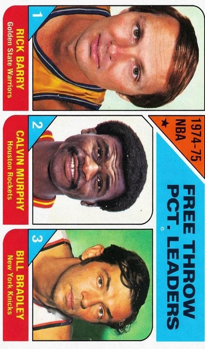NBA Free Throw Pct. Leaders (Rick Barry / Bill Bradley / Calvin Murphy) #3