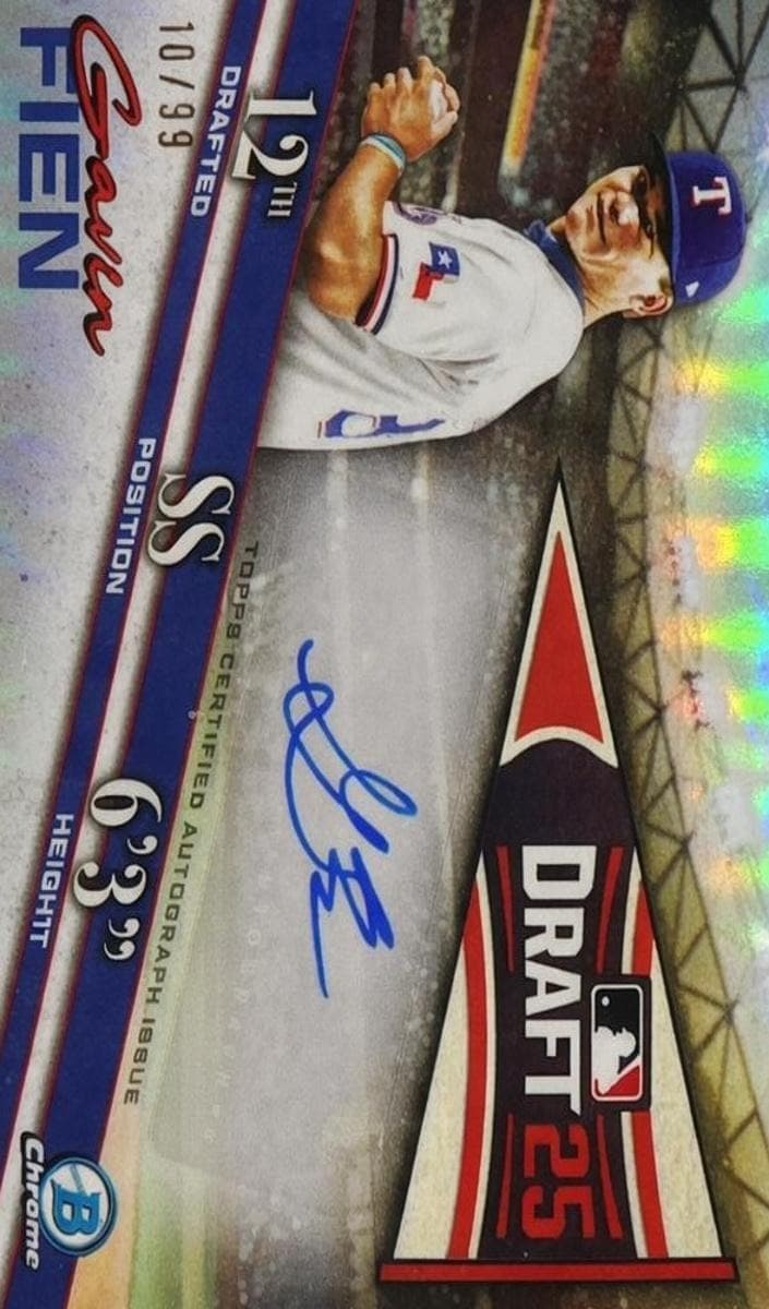 Gavin Fien 2025 bowman Bowman Draft Chrome