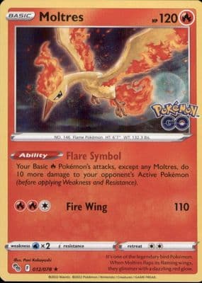 Moltres trading card