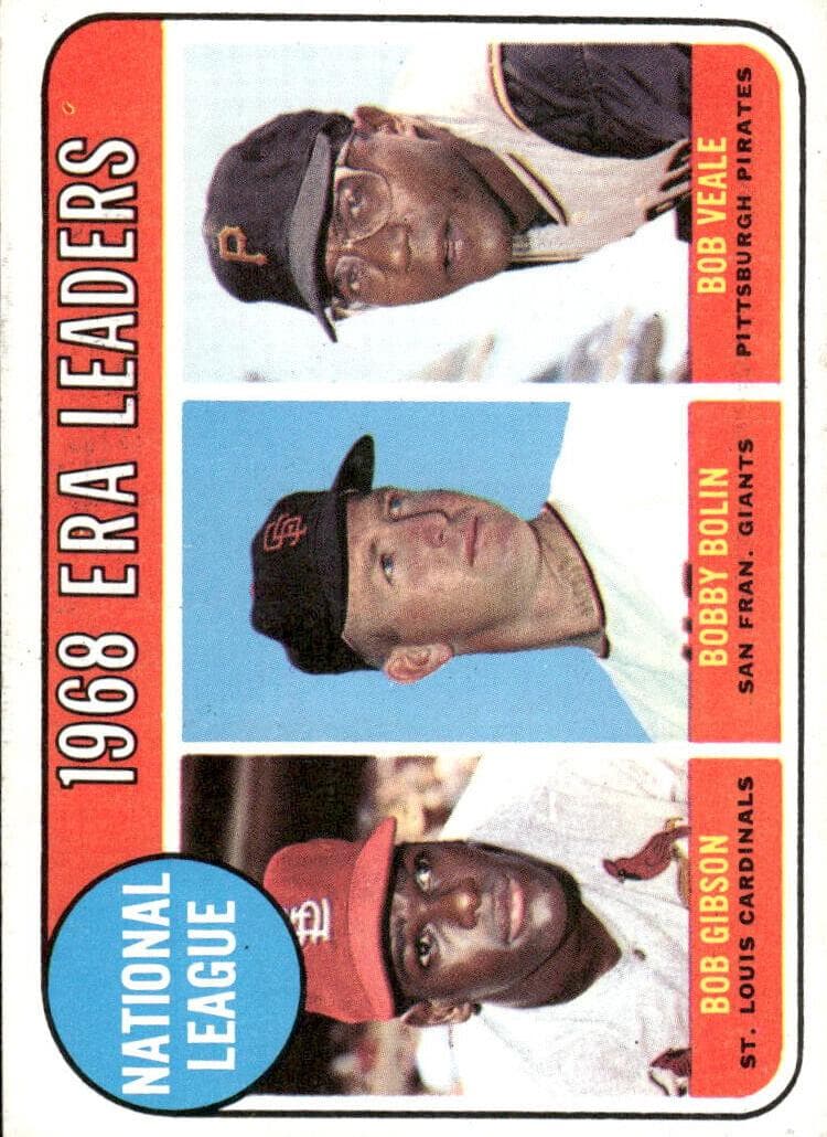 National League 1968 ERA Leaders (Bob Gibson / Bobby Bolin / Bob Veale) #8