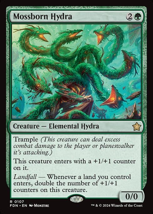 Mossborn Hydra 2024 Magic: The Gathering Foundations Art Series