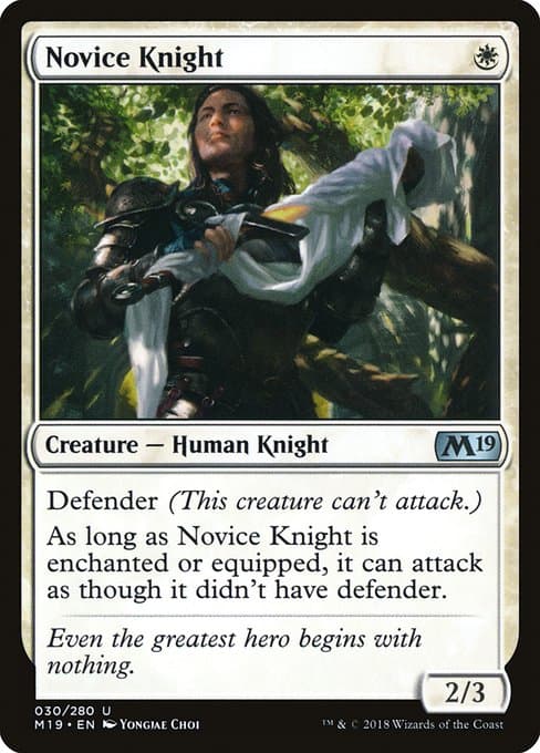 Novice Knight 2018 Magic: The Gathering Core Set 2019