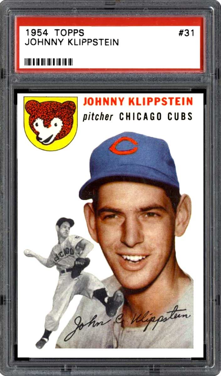 Johnny Klippstein 1954 topps Topps Canadian