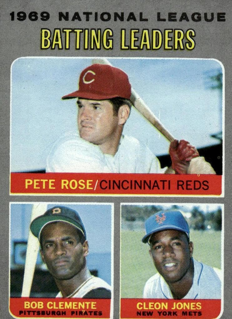 1969 National League Batting Leaders (Pete Rose / Bob Clemente / Cleon Jones) #61