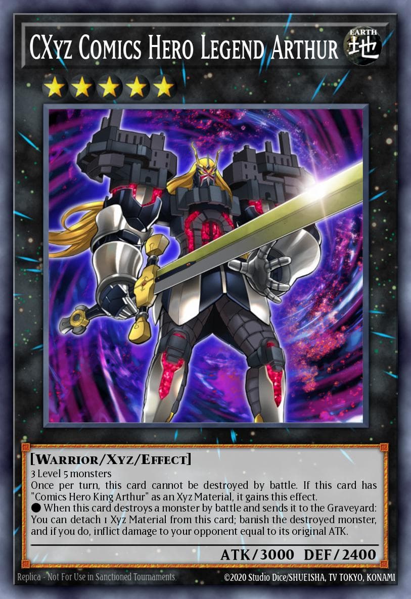 CXyz Comics Hero Legend Arthur 2013 Yu-Gi-Oh! Number Hunters