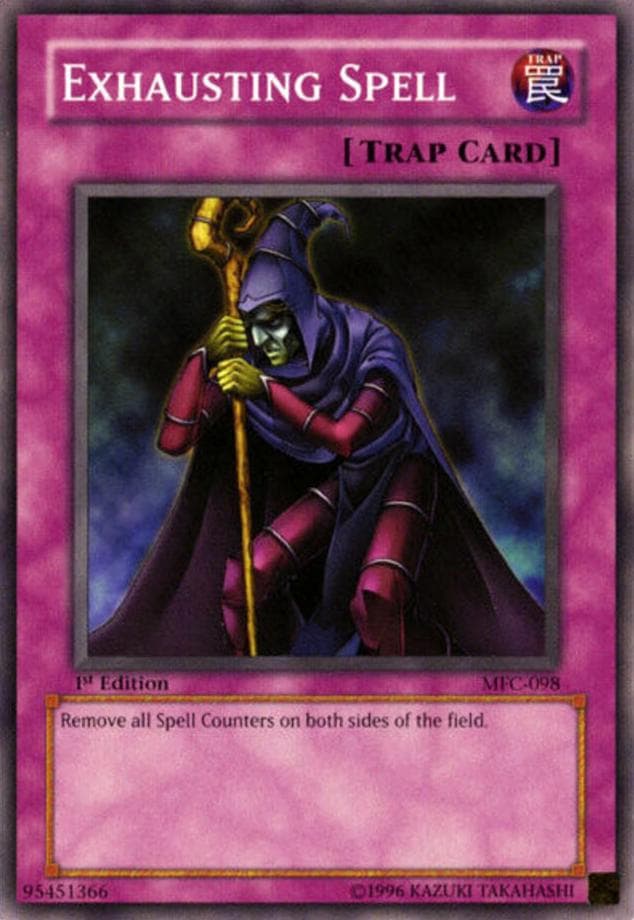 Exhausting Spell 2003 Yu-Gi-Oh! Magician's Force 1st Edition