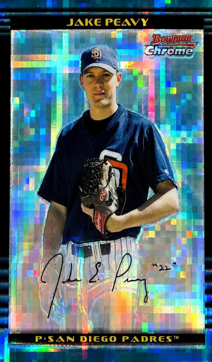 Jake Peavy 2002 bowman Bowman Chrome