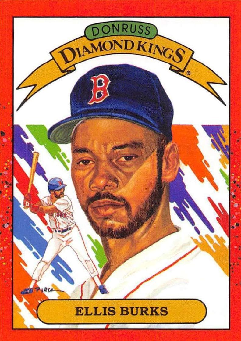 Ellis Burks 1990 panini Donruss